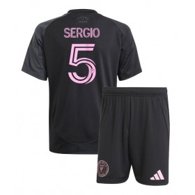 Inter Miami Sergio Busquets #5 Borta Kläder Barn 2025-26 Kortärmad (+ Korta byxor)